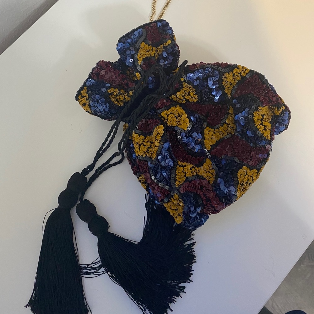 Zara sequin bucket bag
